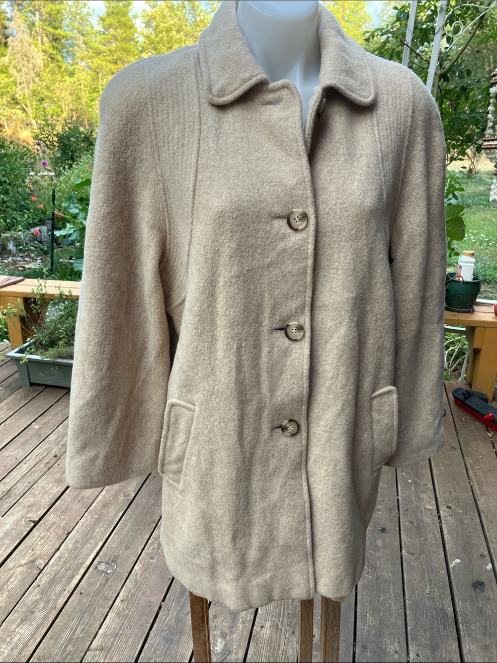 Towne Collection by London fog Womens Wool car / pea coat size large vintage